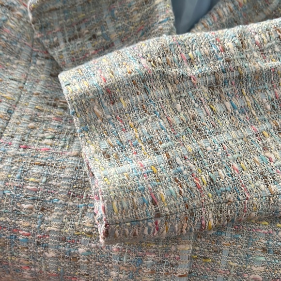 Vintage Wendy Harrison Beverly Hills tweed one button jacket with ruffles. - Picture 7 of 7